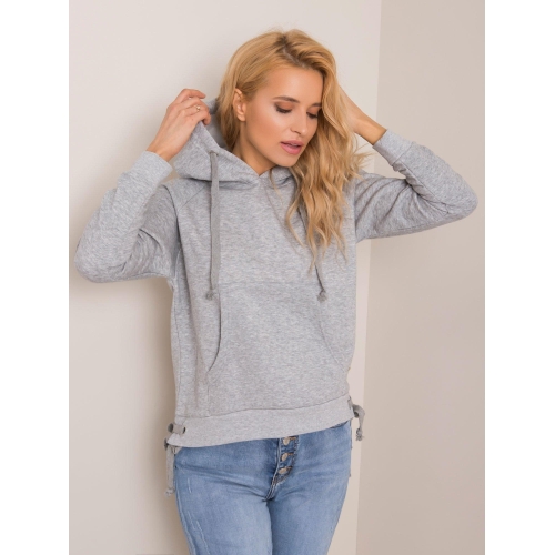 Šedá klokaní mikina s kapucí