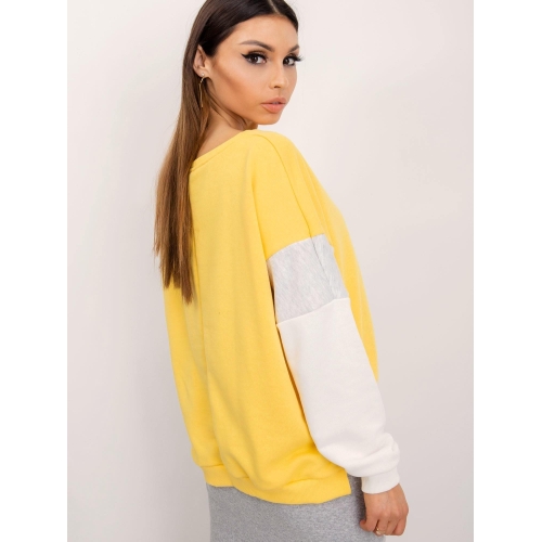 Žlutá dámská bavlněná mikina RUE PARIS