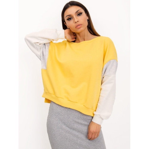 Žlutá dámská bavlněná mikina RUE PARIS