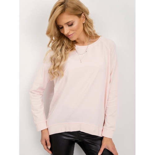 Světle růžová oversize mikina