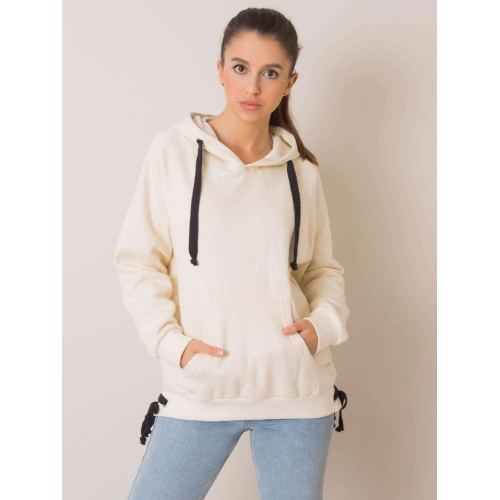 YOU NEKNOW ME Mikina ecru klokan s kapucí