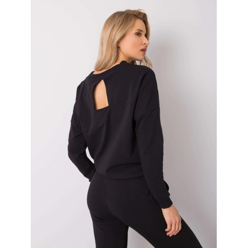 RUE PARIS Černá mikina bez kapuce