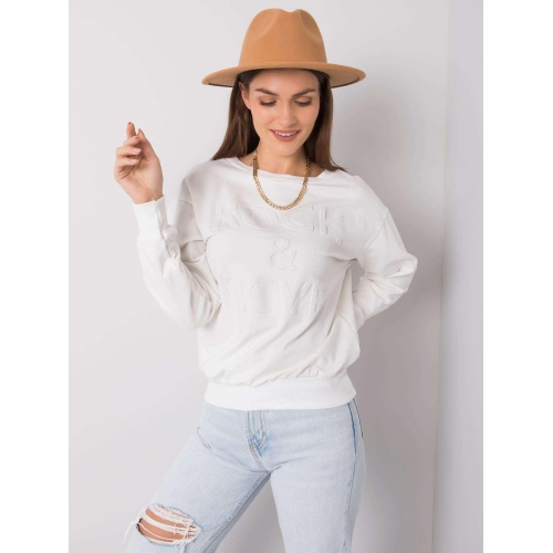 Ecru dámská mikina s nápisem