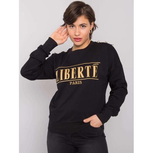 Černá mikina s nápisem