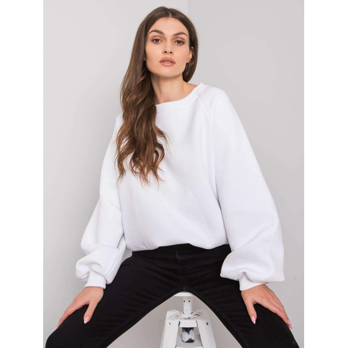 RUE PARIS Bílá jednobarevná mikina