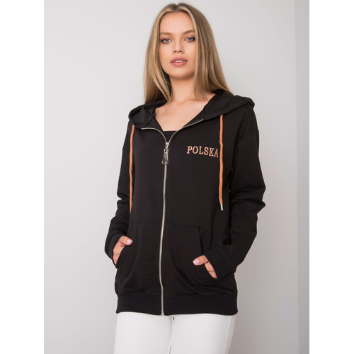 Černá mikina s kapucí na zip