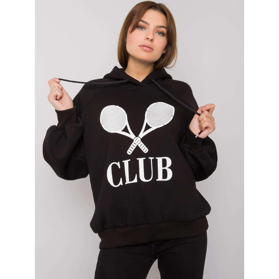 Černá dámská mikina s potiskem