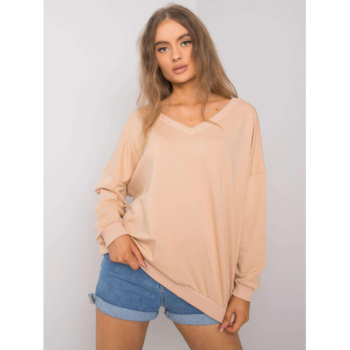 Béžová bavlněná mikina