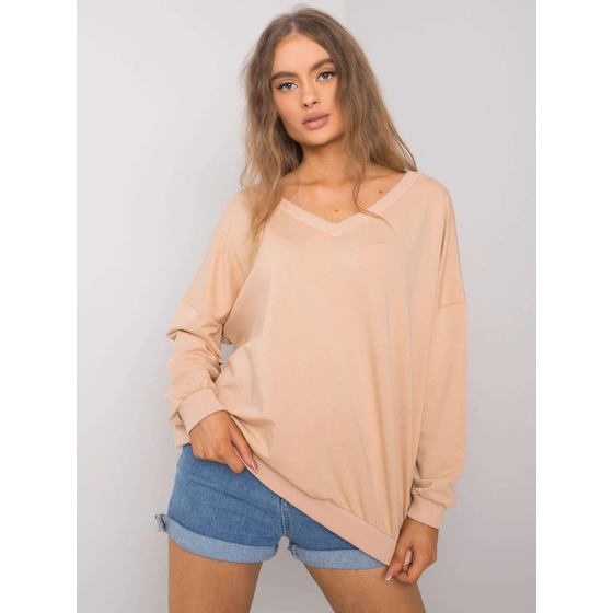 Béžová bavlněná mikina