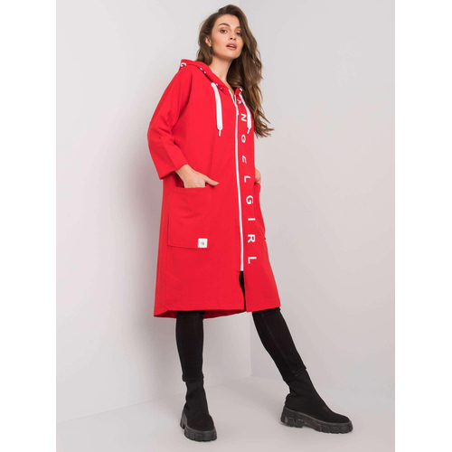 Červená mikina na zip