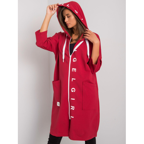 Vínová mikina na zip