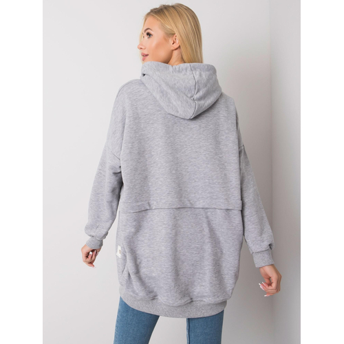 Dámská klokaní mikina šedé barvy melange